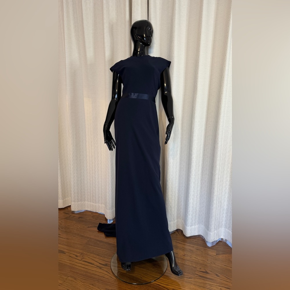 Reem Acra Navy Gown
